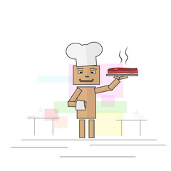 Cook and tasty grilled steak