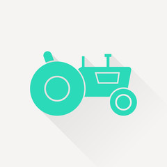 Tractor web icon, vector illustration