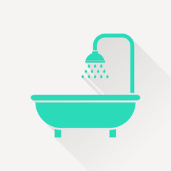 shower icon. Bathroom symbol