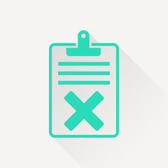 Quality control related vector icon. Fail