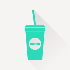 Vector drink icon. Food icon. Eps10