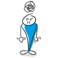 Stick Figure Series Blue