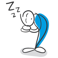 Stick Figure Series Blue