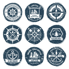 Nautical Labels And Stamps