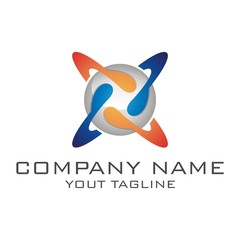 Galaxy Logo. Abstract space illustration. Solar system sign. Galaxy symbol. Design element.