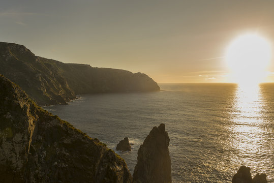 Acantilados en Cabo Ortegal (La Coruña, España).