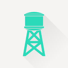 Industrial construction with water tank