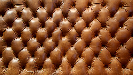 big brown leather couch texture - 91153318