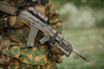 paratrooper airborne infantry in the forest