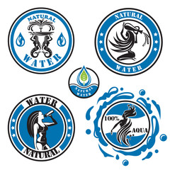 set of five water icons