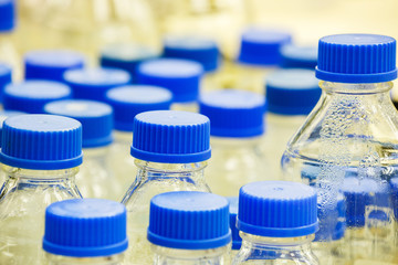Bottles in laboratory