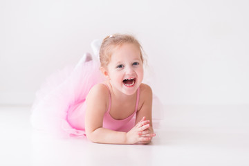 Little ballerina in pink tutu