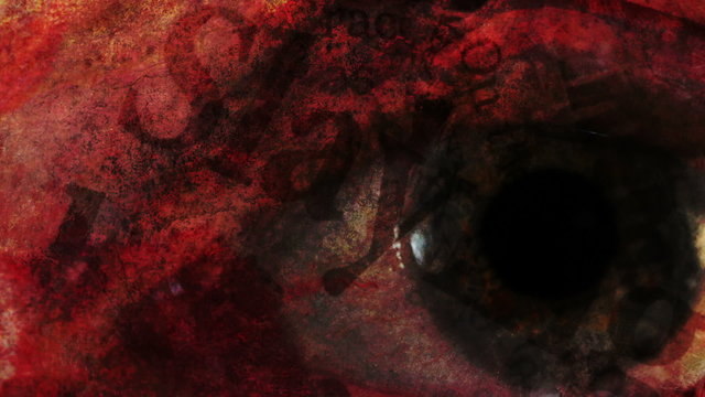 Fast eye death words horror backdrop 