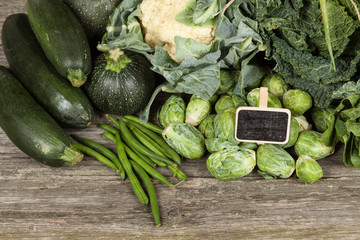 Assortment of green vegetables