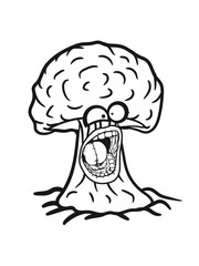 funny funny comic cartoon screaming crazy stupid mouth eyes mushroom