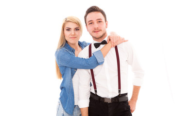 Young hipster couple