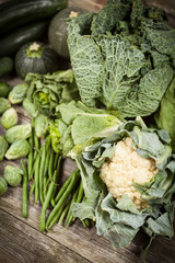 Assortment of green vegetables