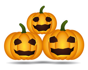 Halloween pumpkins family. Illustration.
