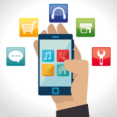 e-commerce and market mobile applications design.