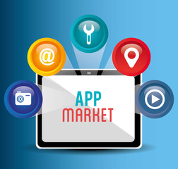 e-commerce and market mobile applications design.