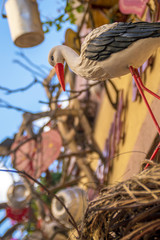 European white stork in a nest © t0m15