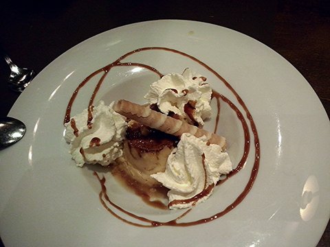 Flan con nata