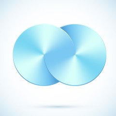 Blue circles vector infinity