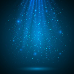 Blue shining magic light vector background