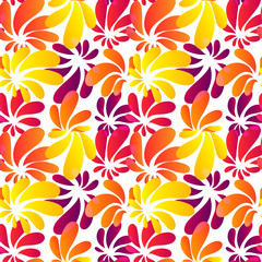 Fototapeta na wymiar Hawaii style bright seamless pattern