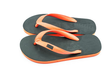 Slippers on a white background