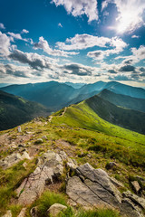 Tatra Mountains peaks in sunny day