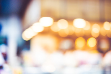 Blur background,Restaurant counter bokeh light