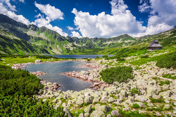 Crystal clear lake in the Tatra Mountains