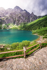 Lake in the Tatra Mountains at summer
