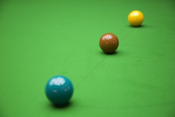 Snooker ball on the table