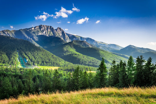 Fototapeta Sunset in the Tatra Mountains in Poland