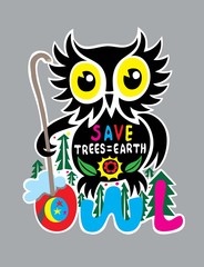 Owl Bird, art vector design
