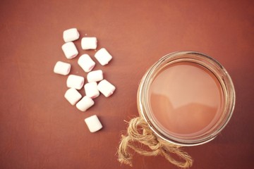 Hot chocolate with marshmallow