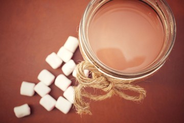 Hot chocolate with marshmallow