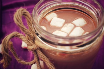 Hot chocolate with marshmallow