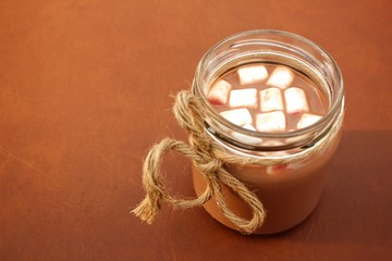 Hot chocolate with marshmallow