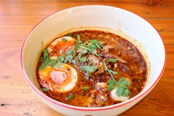 Ramen with chili sauce