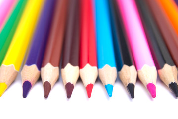 Fototapeta premium colored pencils on an isolated background