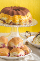 Poppy seeds cake and stuffed buns