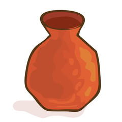 Clay pot isolated illustration