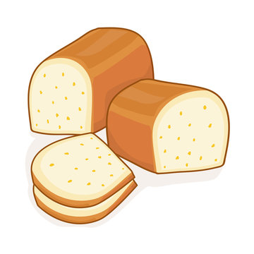 bread loaf Isolated illustration
