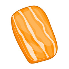 Fish steak isolated illustration