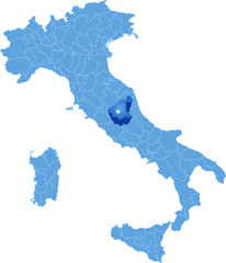 Map of Italy, Rieti