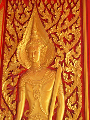 Thailand pattern on walls of buddhistic temple