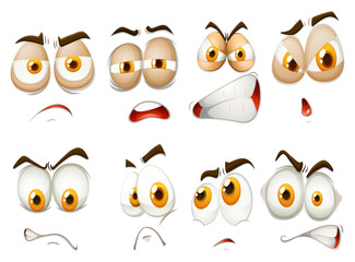 Different emotions of facial expression
